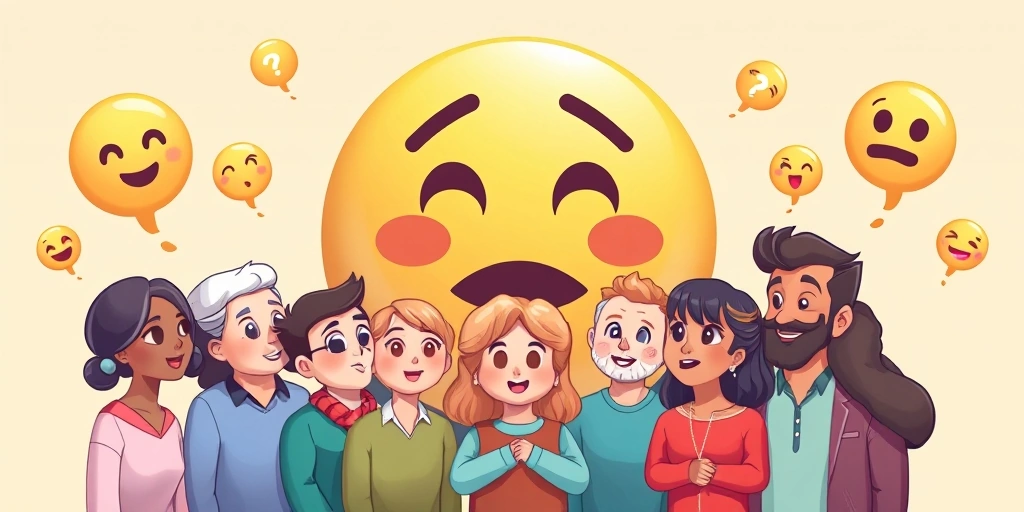People trying to understand complex emoji meanings