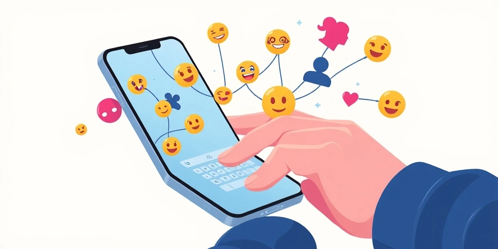 Emojis connecting people and expressing emotions in digital communication.