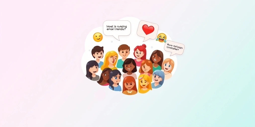 People communicating with emojis, showing how current trends lead to better understanding and outdated ones cause confusion.