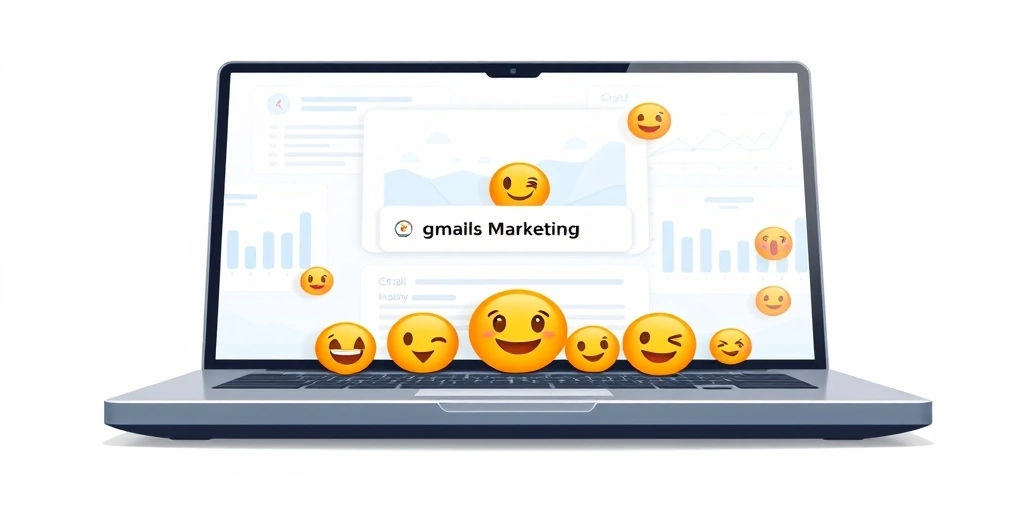 Email marketing campaign with emoji in subject line and analytics