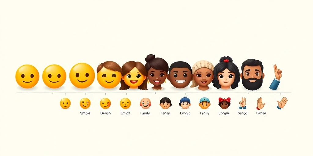 Timeline illustrating the evolution of emoji skin tones and diversity