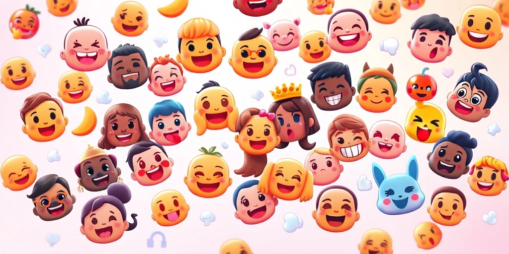 Diverse modern emojis representing global communication