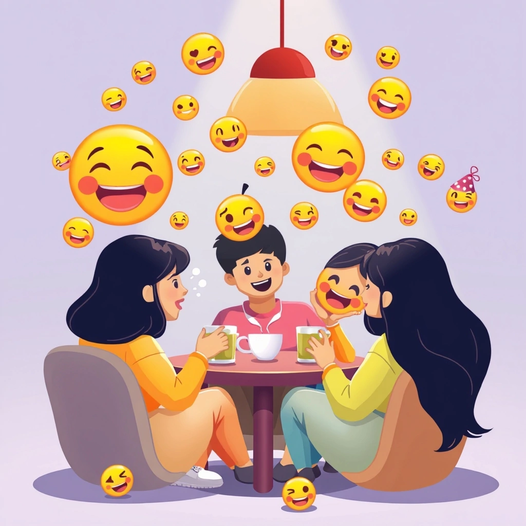 Casual conversation with expressive emojis