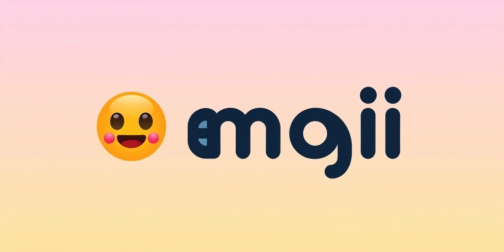 A modern brand logo featuring a stylized emoji integrated into its design.