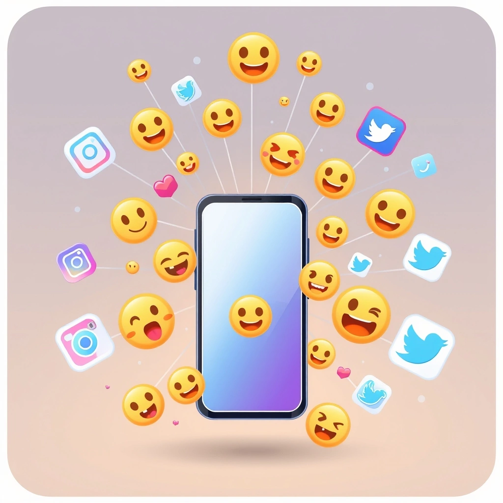 Social media platforms facilitating the rapid spread and adoption of new emoji trends.