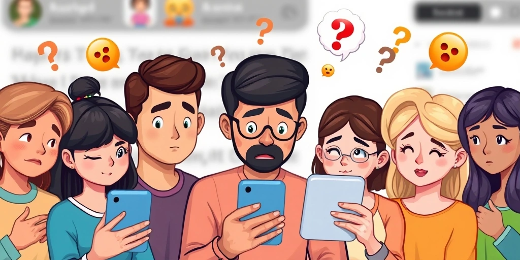 People looking confused by emoji usage across different contexts and cultures