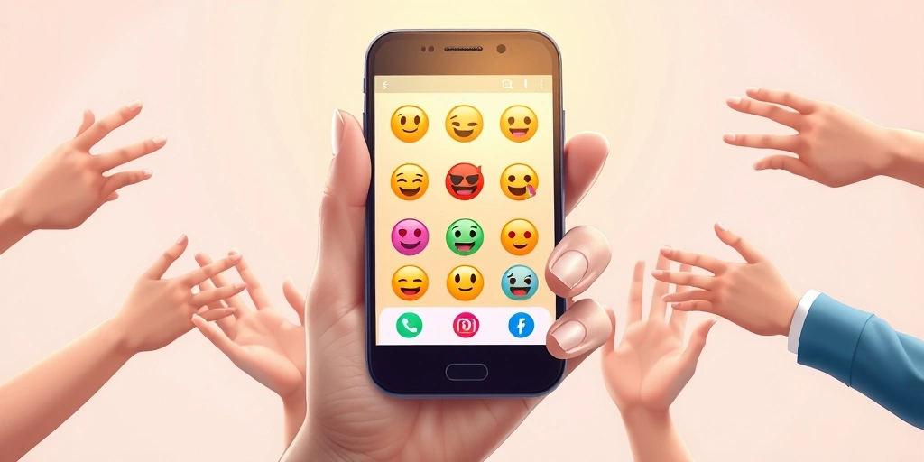 Smartphone displaying clear emojis, symbolizing effective and enhanced digital communication.