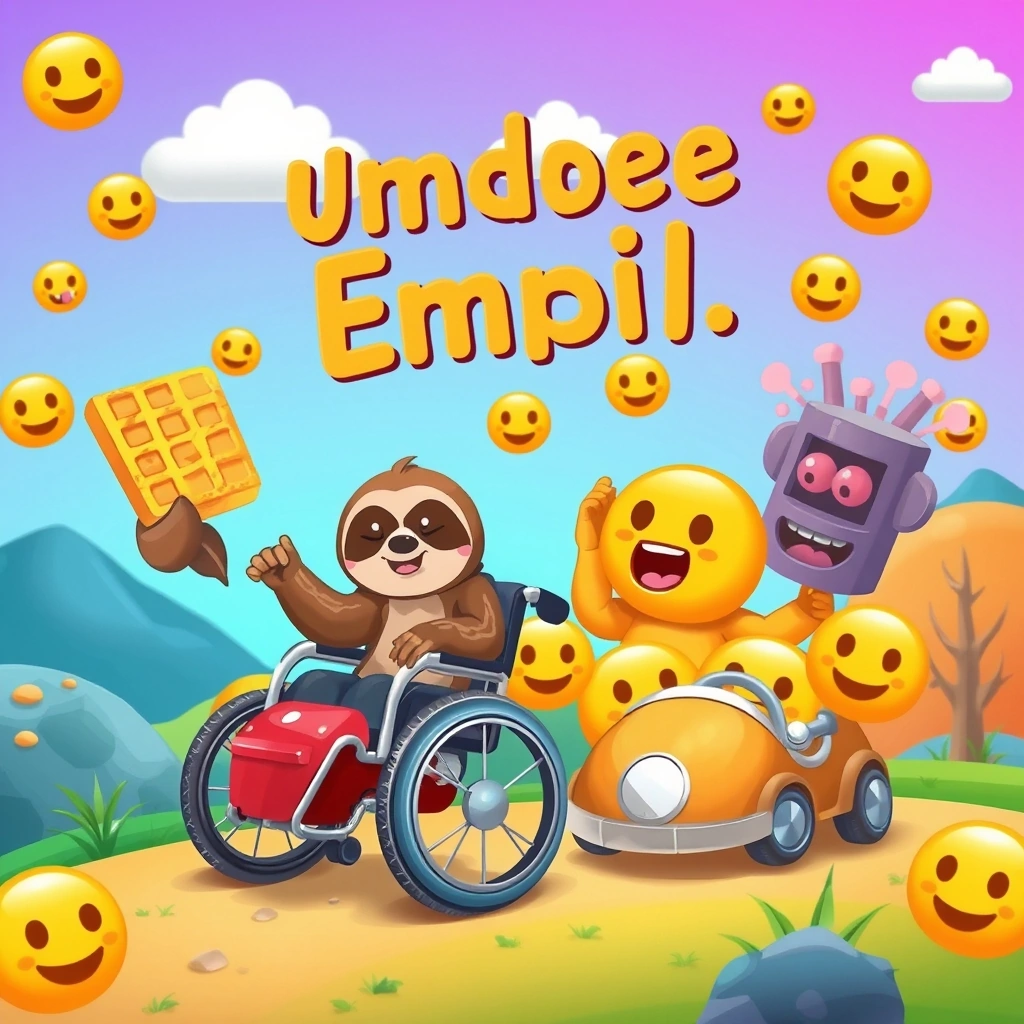 Collection of unique and underused emojis interacting