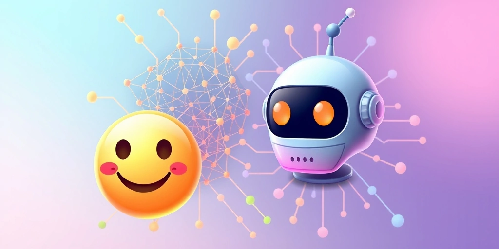 AI and machine learning network creating and evolving emojis.