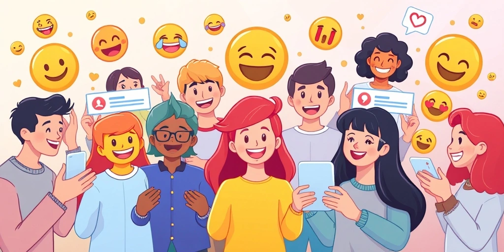 Emojis enhancing digital marketing campaigns and social media engagement