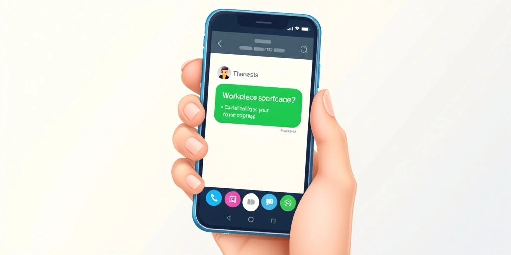 A professional using a checkmark emoji to confirm task completion and boost efficiency in a work chat.