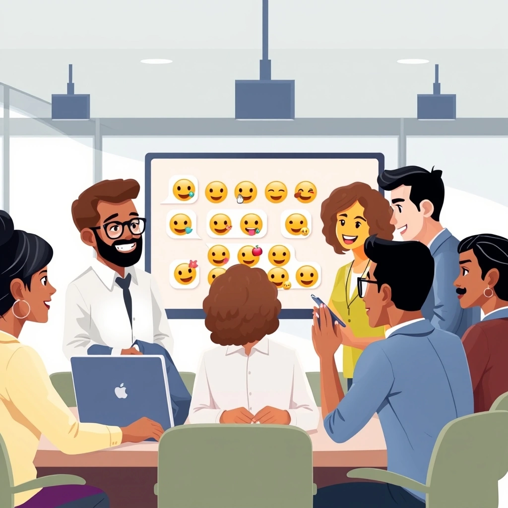 Beyond Words: How Emojis Orchestrate the Rhythm of Professional Messaging