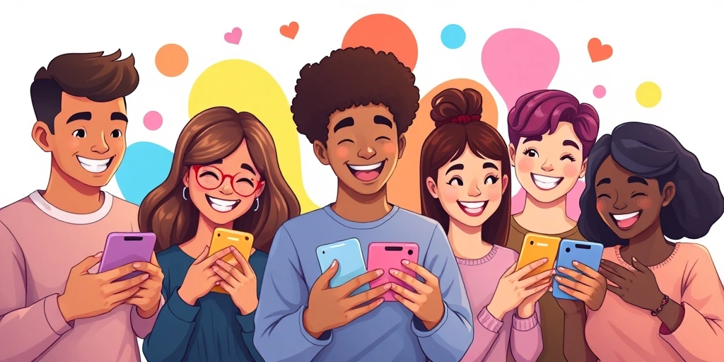 People reacting joyfully to a new viral emoji trend on their phones.