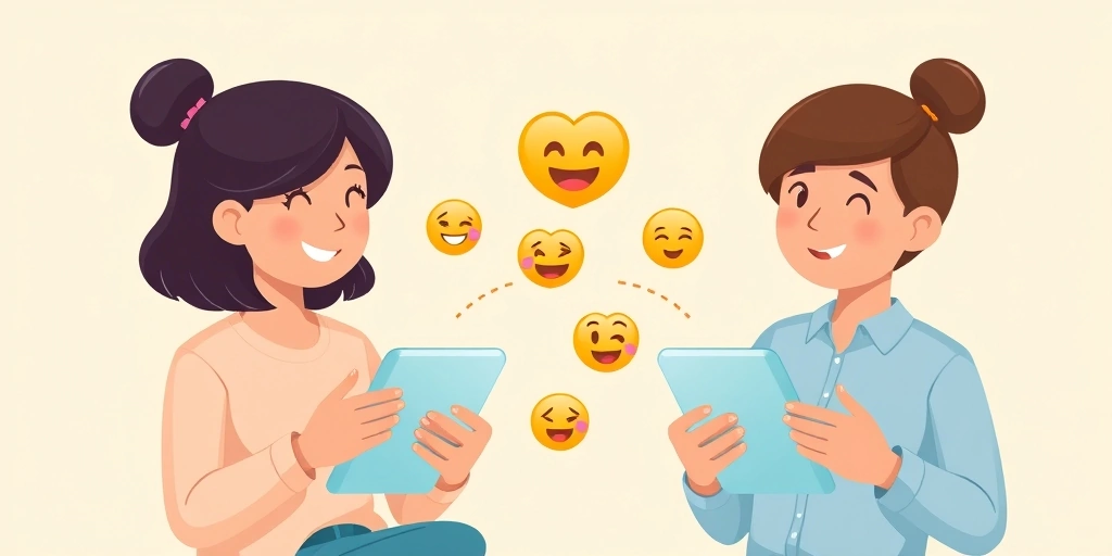 Friends or colleagues using emojis to connect and build stronger bonds through their digital interactions.