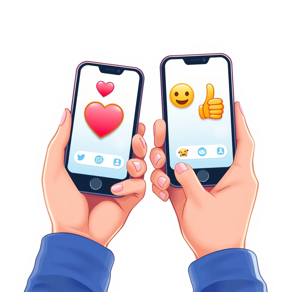 Close-up of a digital chat on a phone screen, showing emojis used for clarity and empathy in a conversation.