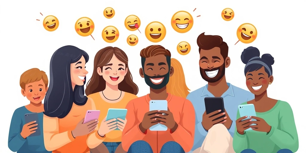 People connecting emotionally through emojis in digital conversations.