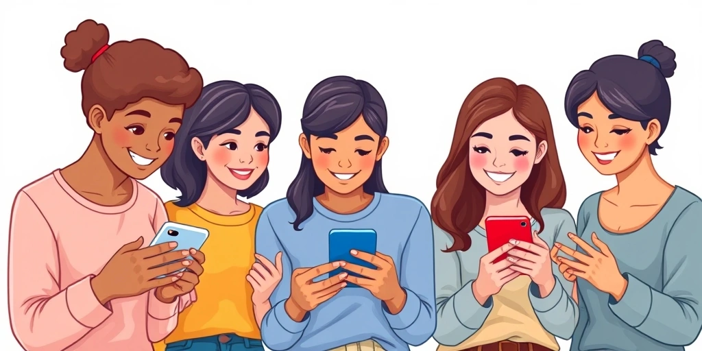 Friends in a group chat, one finding clarity with an emoji