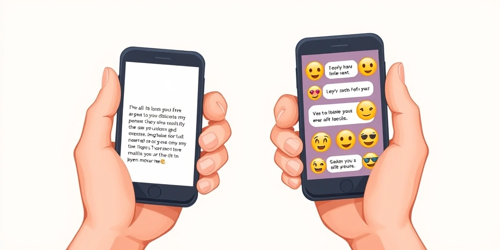 Digital conversation showing how emojis transform tense messages into warmer exchanges.