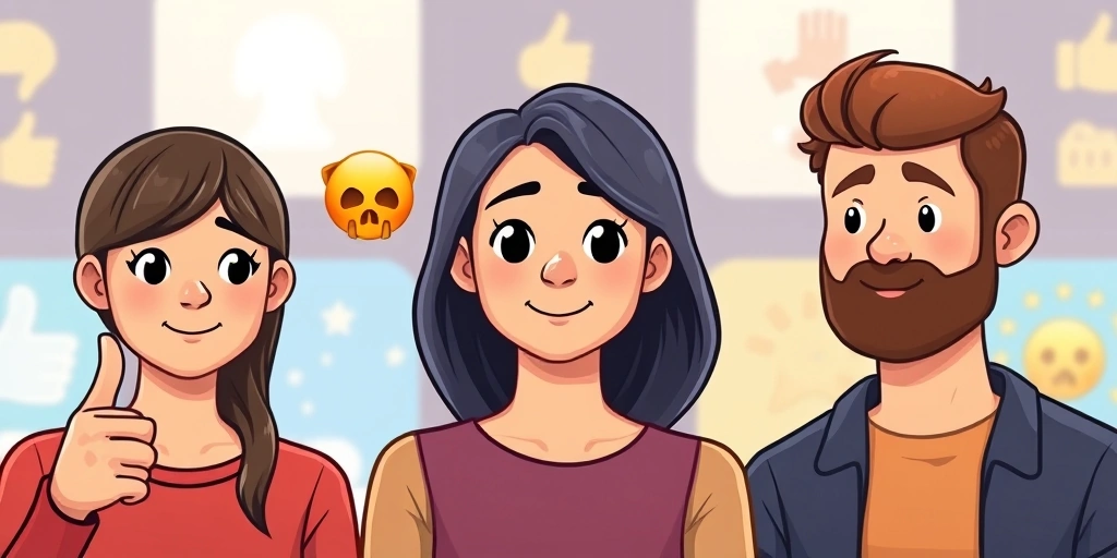 Generational groups reacting differently to the same emoji, showing varied interpretations.