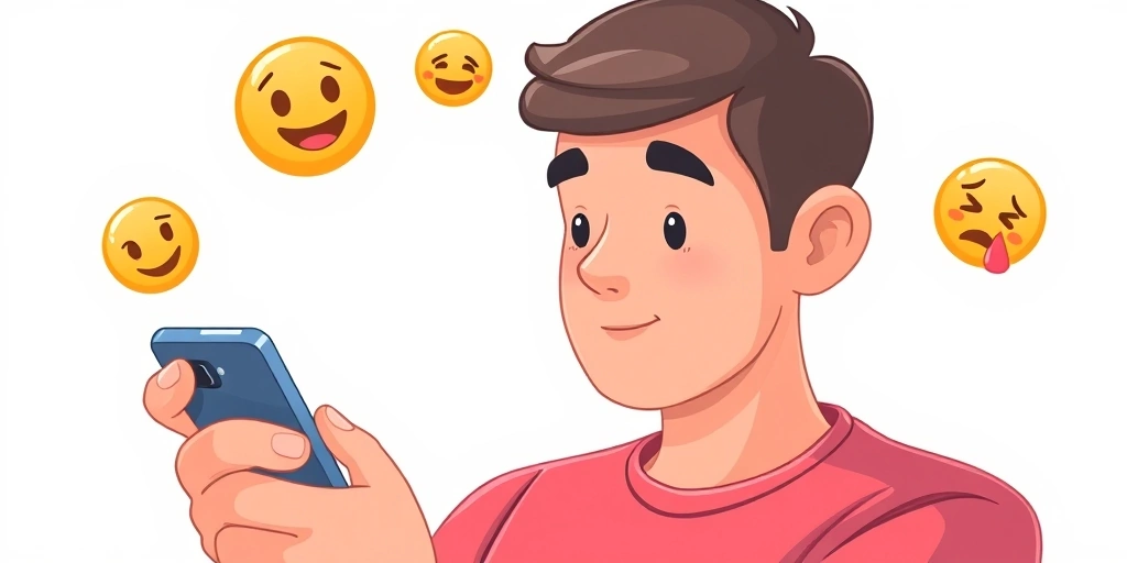 Emojis clarifying the emotional tone and intent of online comments on a phone screen.