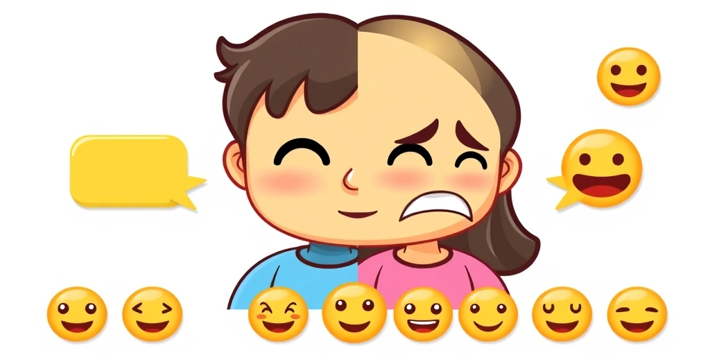 Contrasting reactions to an emoji, showing a misunderstanding.