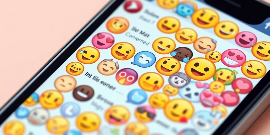A phone screen showing many comments using the same trending emoji.