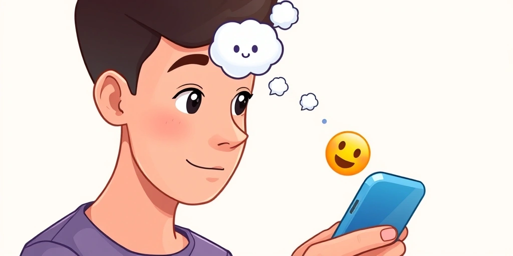 A visual metaphor for a brain quickly understanding a message with an emoji.