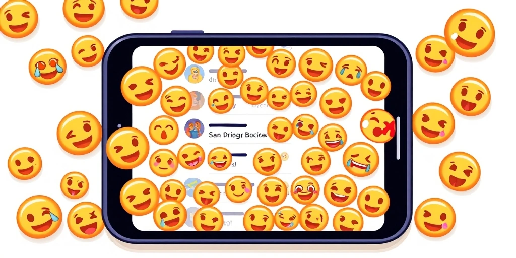 A close-up of a phone screen showing a social media post with many emoji reactions in the comments.
