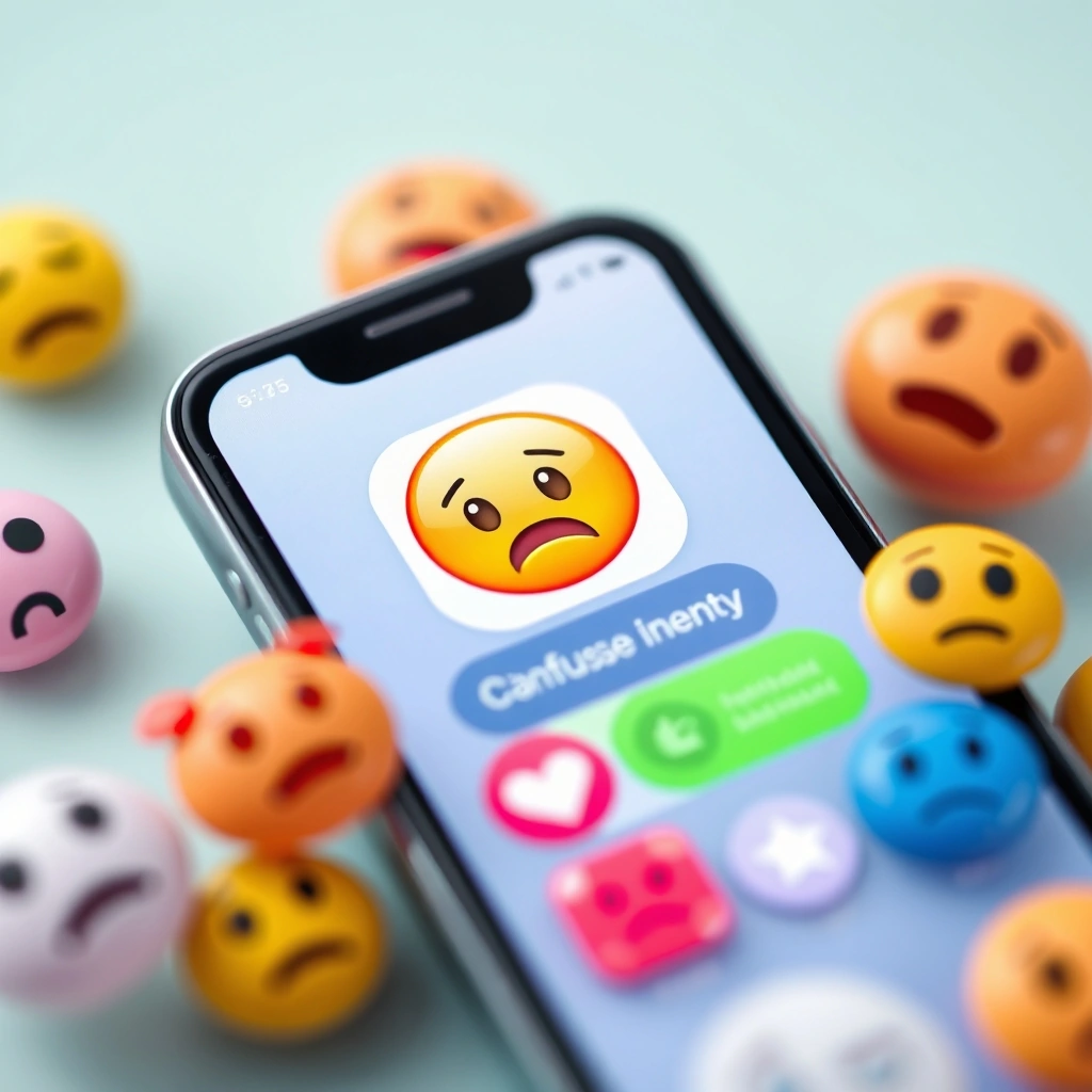 A smartphone displaying a confusing text message with an ambiguous emoji.