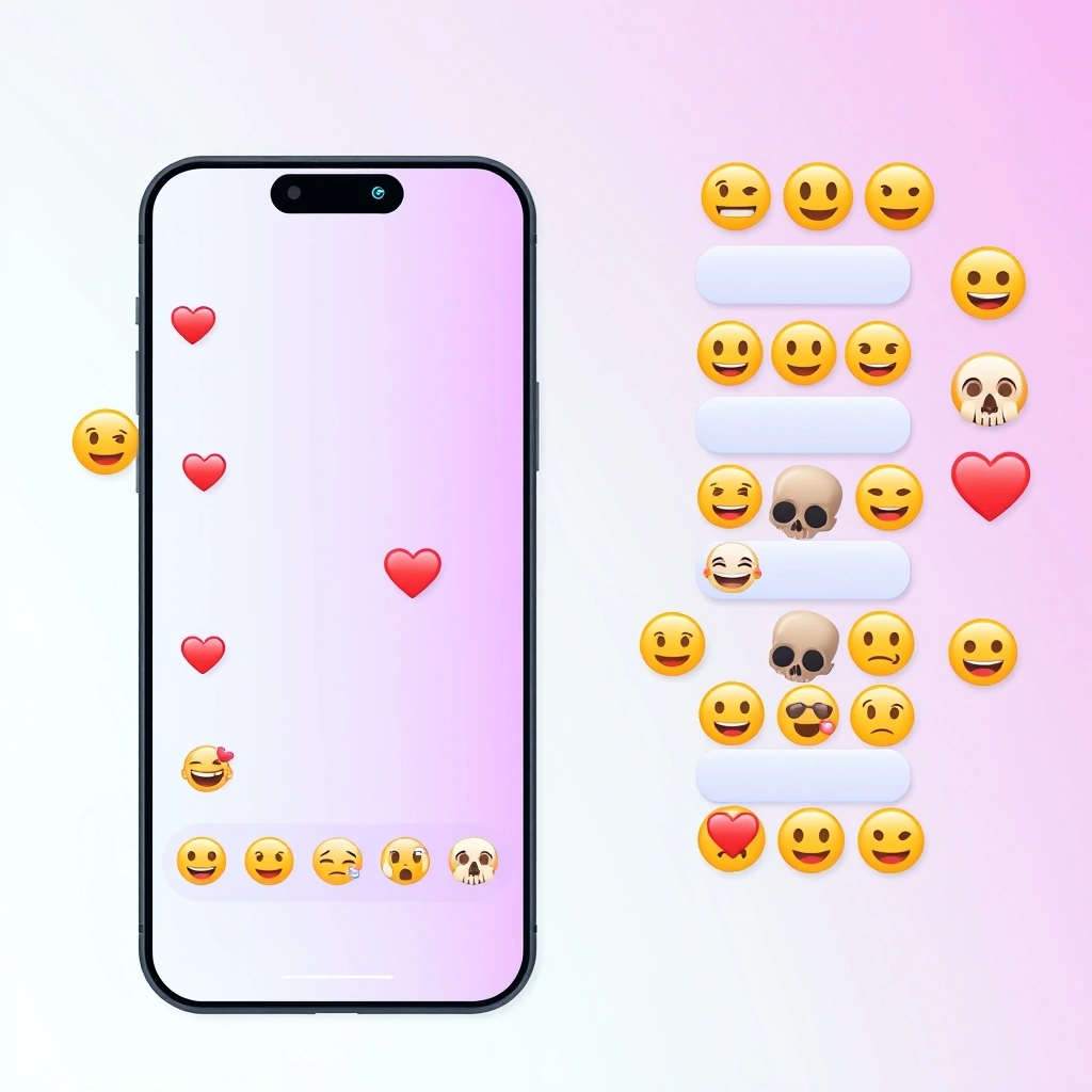 A visual comparison of different emoji styles in text messages, highlighting a generational contrast.