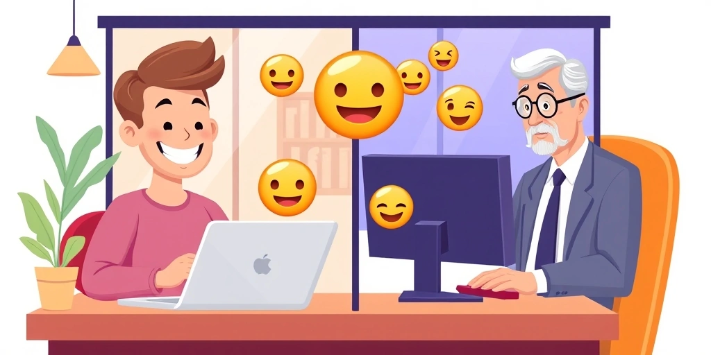 Generational difference in interpreting a winky face emoji