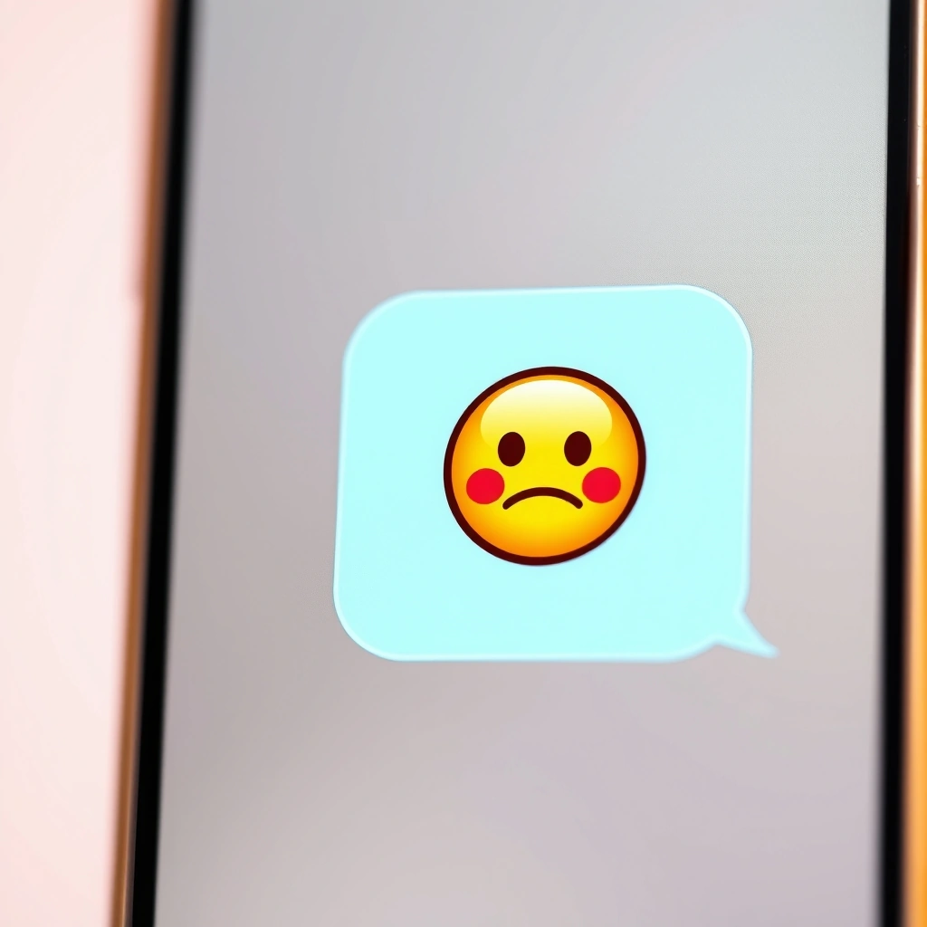 A smartphone displaying the 'typing' indicator and a thinking face emoji in a messaging app.