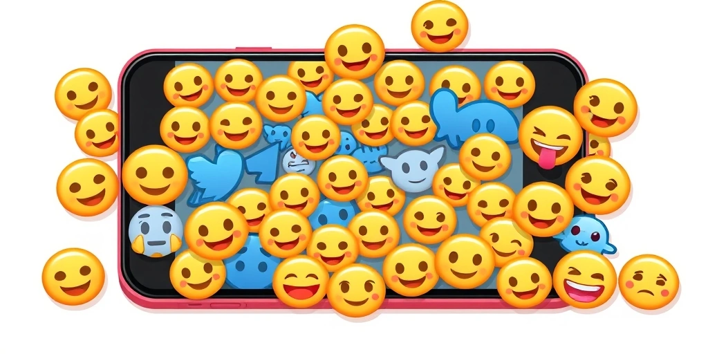 Social media feed showing repetitive emoji use during a viral moment