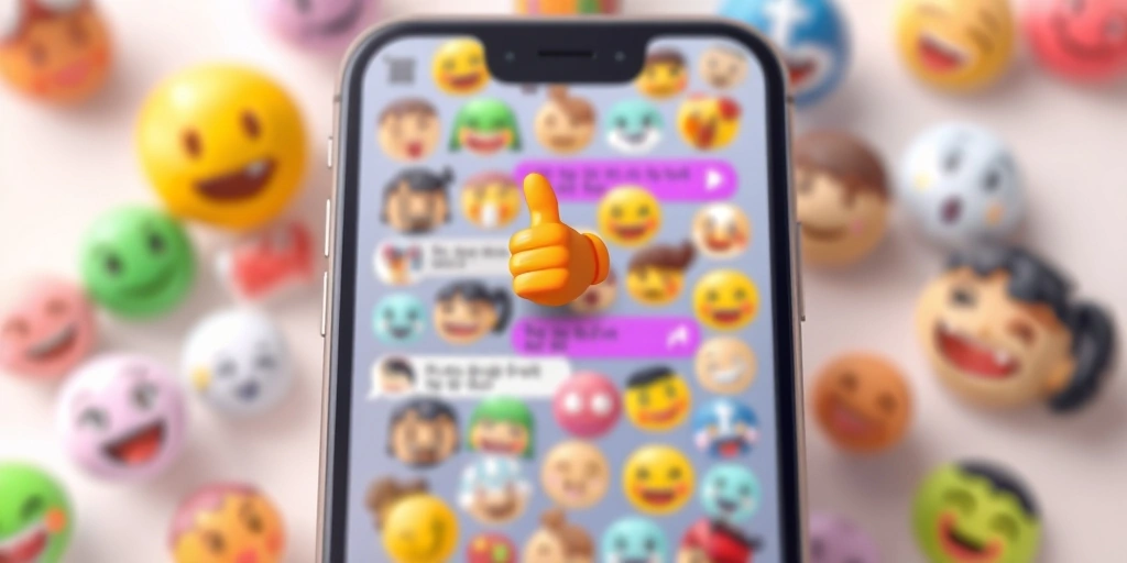 A phone showing a group chat ending with a thumbs up emoji.