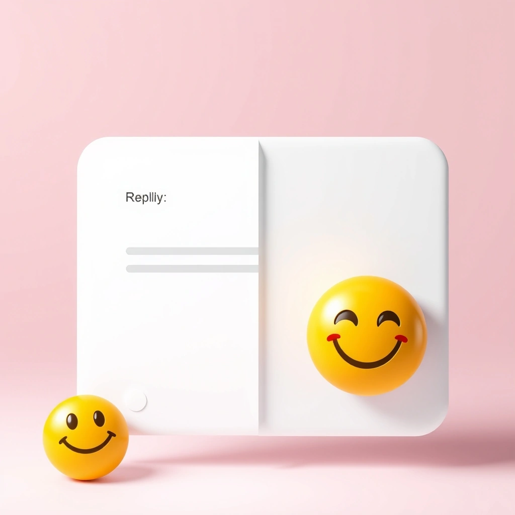 Comparison of a plain work email and one softened with a friendly emoji.
