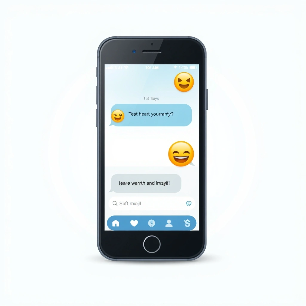 A phone showing how emojis change the tone of a text message