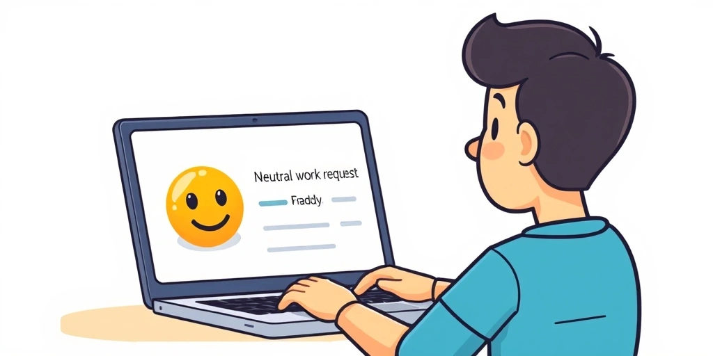 A professional using emojis to soften a work request in Slack.