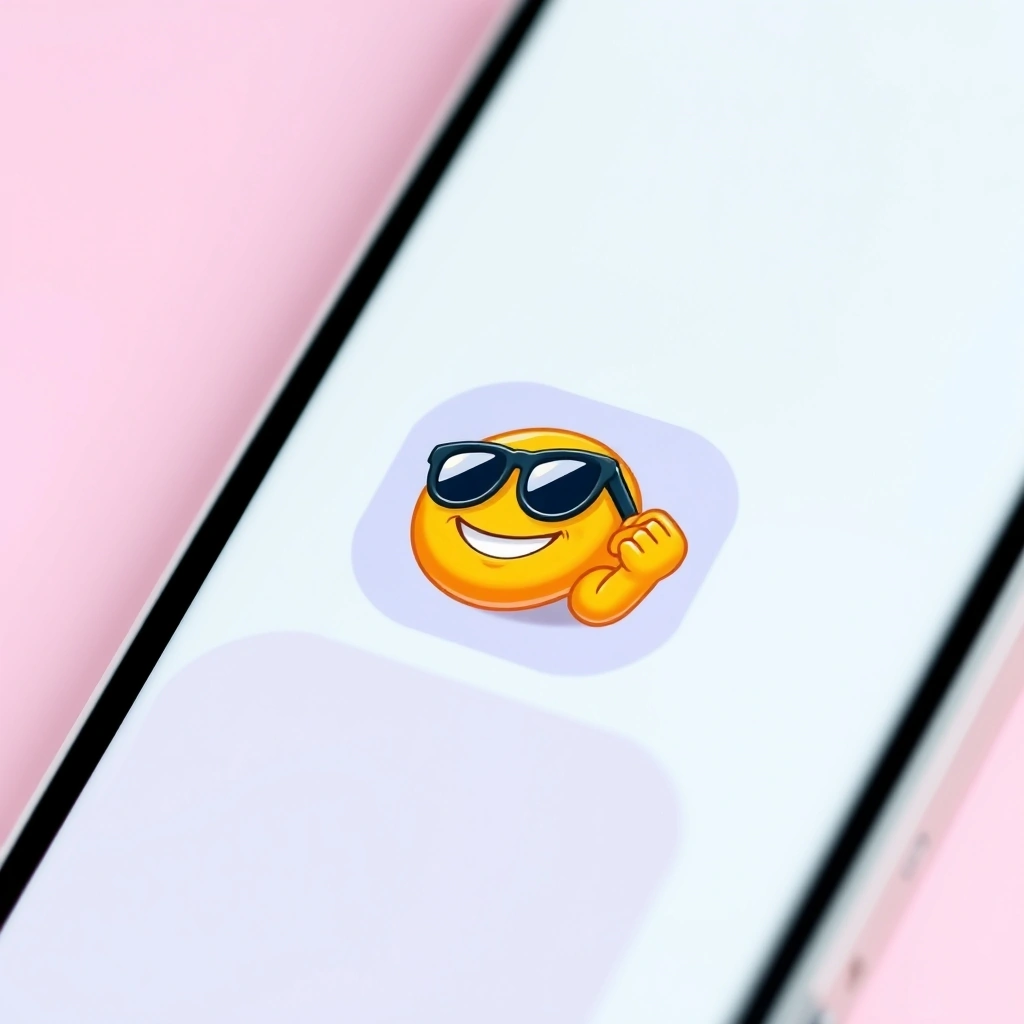 A smartphone displaying a text message reply with a single, confident emoji. A smartphone displaying a text message reply with a single, confident emoji.