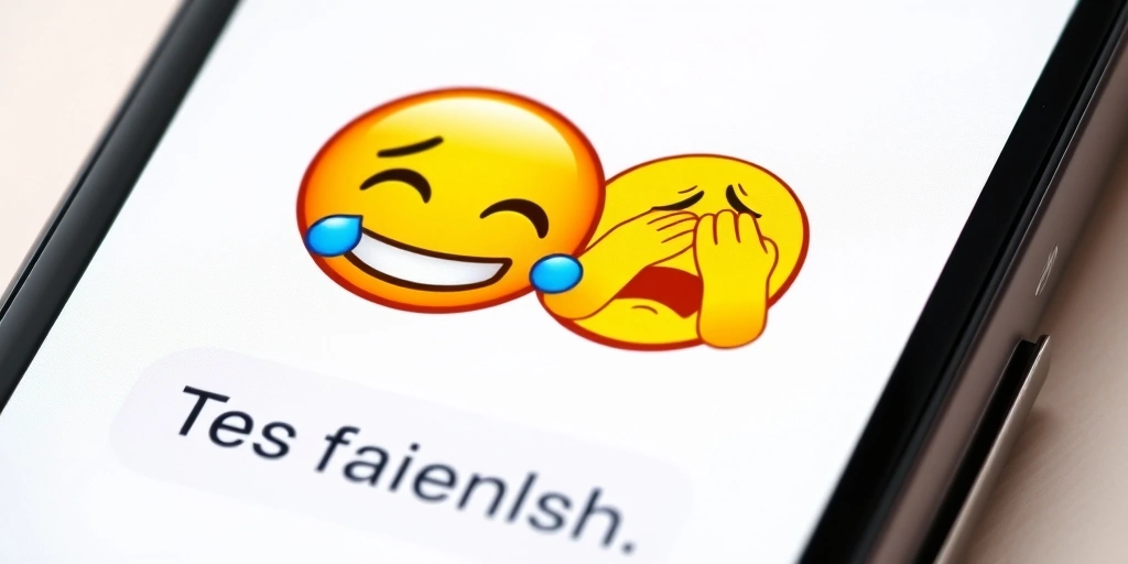 Smartphone showing the ๐๐คฆ emoji pair in a text bubble Smartphone showing the ๐๐คฆ emoji pair in a text bubble