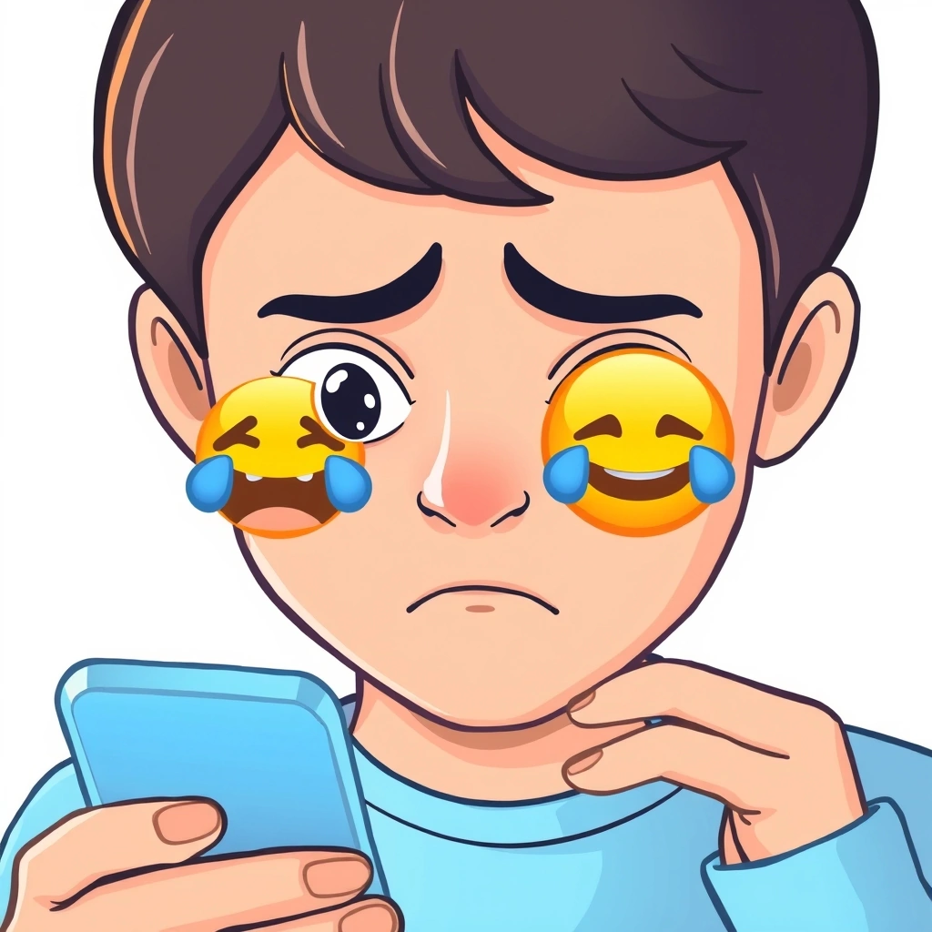 A side-by-side comparison of emoji rendering causing confusion on a phone screen.