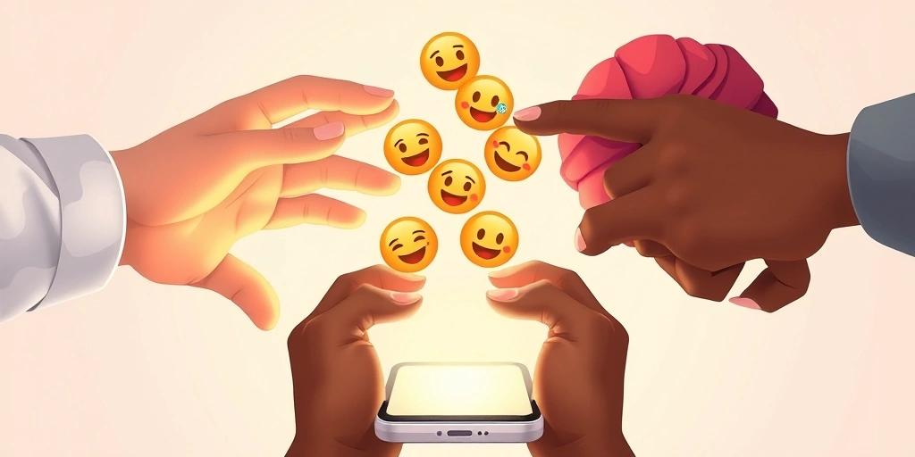 A visual metaphor for cultural misunderstanding in digital communication with emojis.