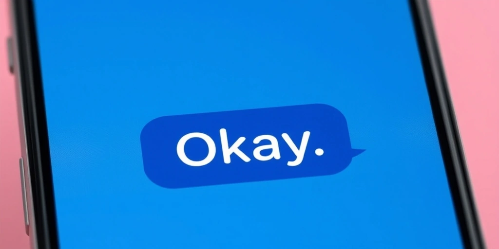 A stark text message on a phone screen demonstrating a lack of tone.