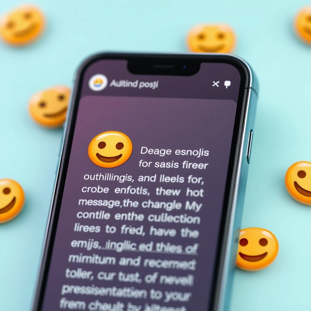 A smartphone displaying how one emoji alters the meaning of a social media post.