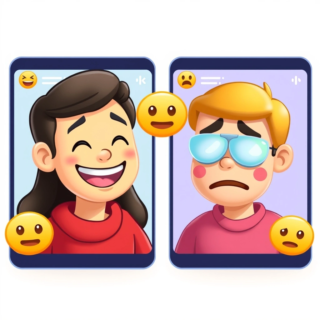 Two different interpretations of the same emoji message