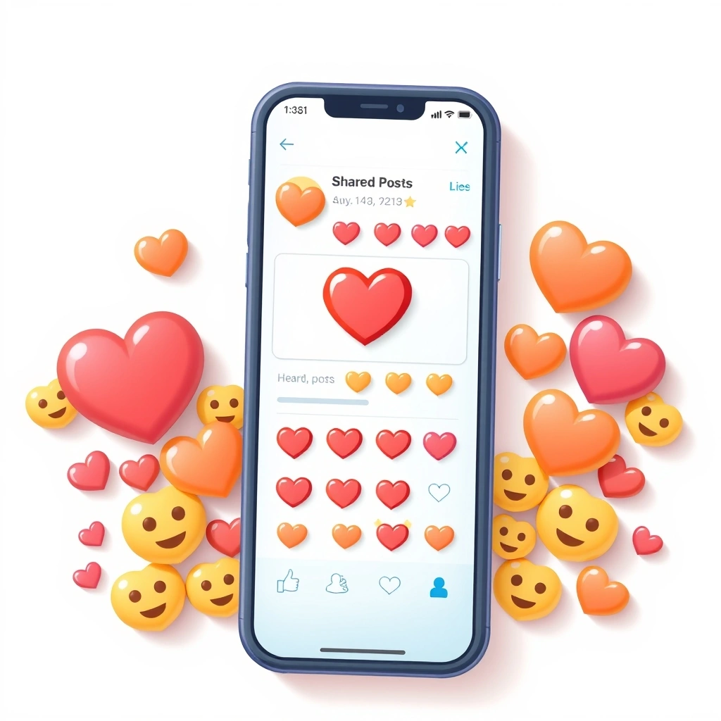 A comparison of social media engagement on two similar shared posts, one with a heart emoji and one without.