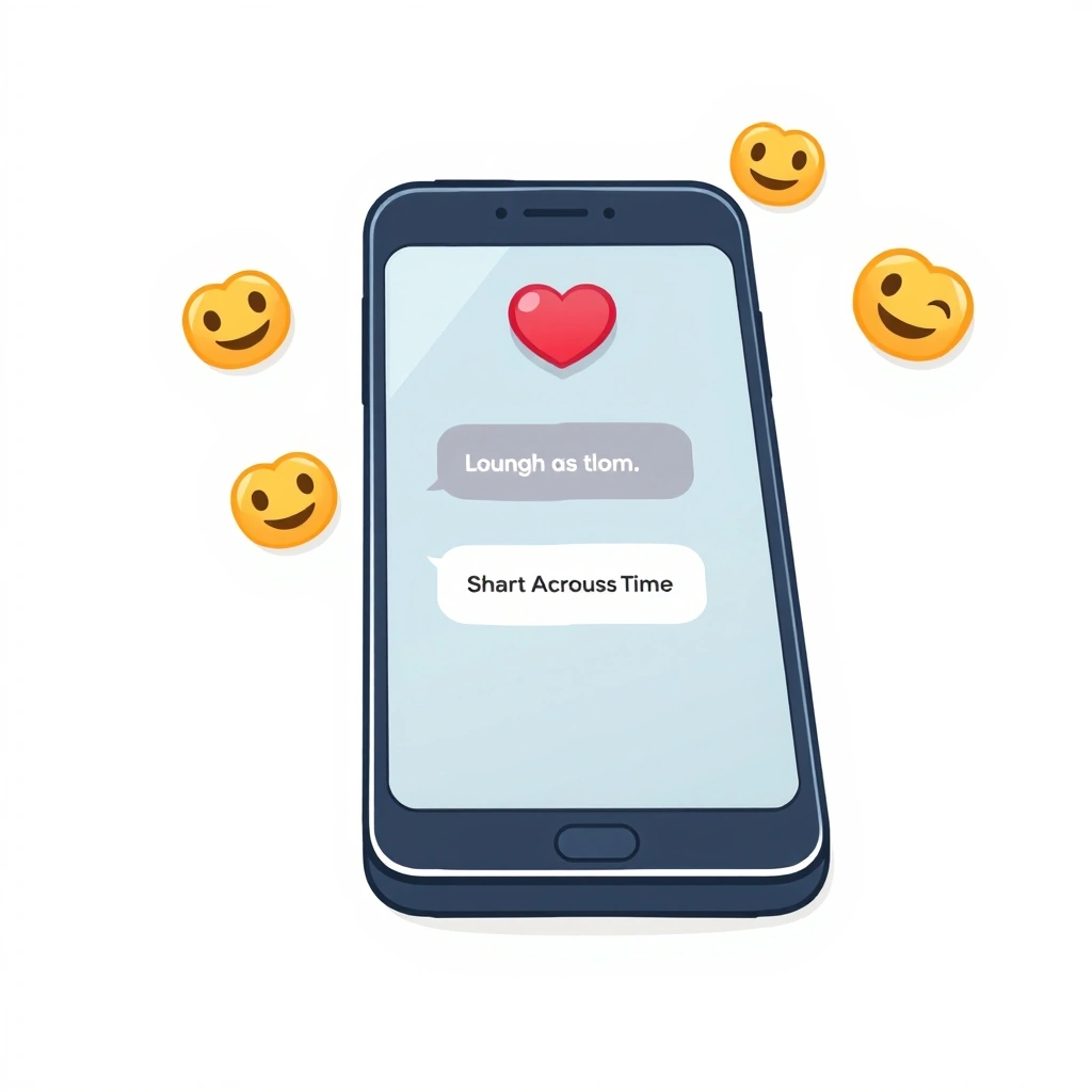 A close-up of a phone showing how a single emoji changes the tone of a text in a slow chat.