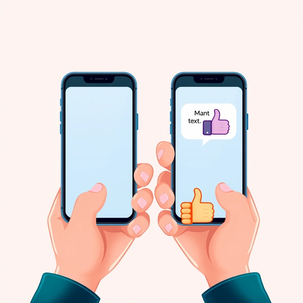 A visual comparison of a direct message versus one softened with an emoji in a professional chat.