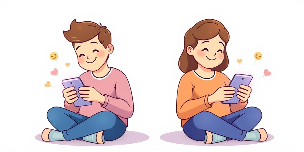 Conceptual image showing emotional connection and rapport built through emojis in a digital conversation.