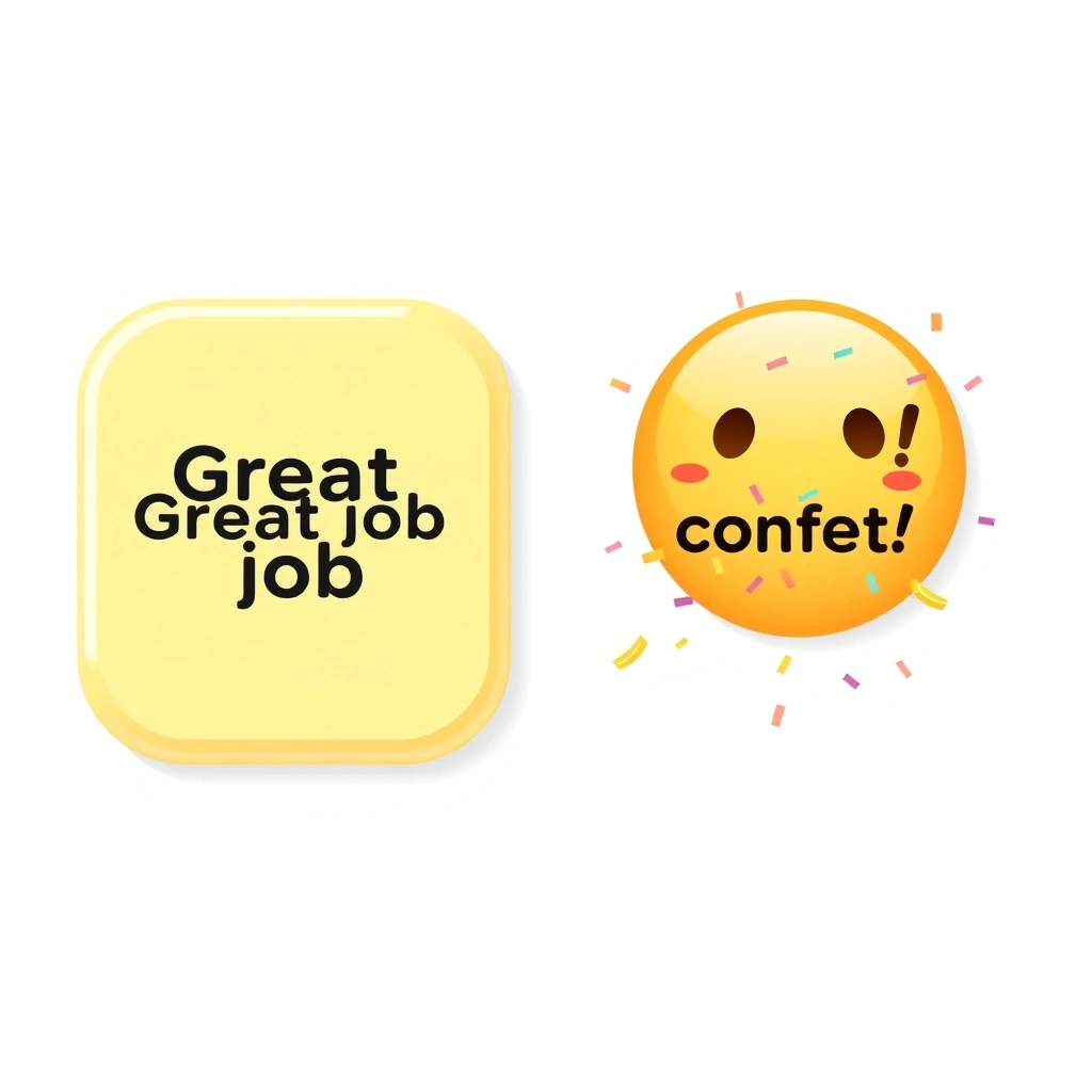 Comparison of two text messages, one with and one without an emoji, showing different emotional tones