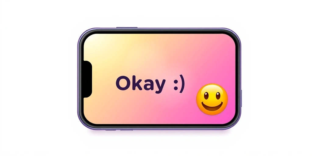 The 'Okay' message now with a smiling emoji, feeling warm and complete.